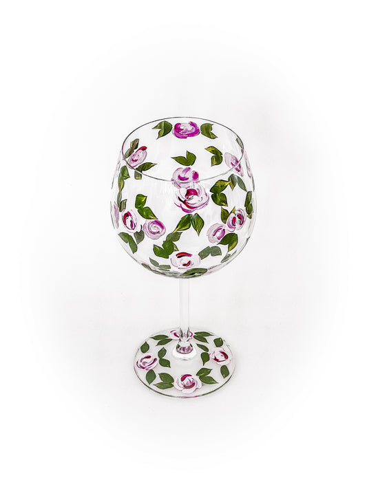 TAÇA ROSE  CRISTAL