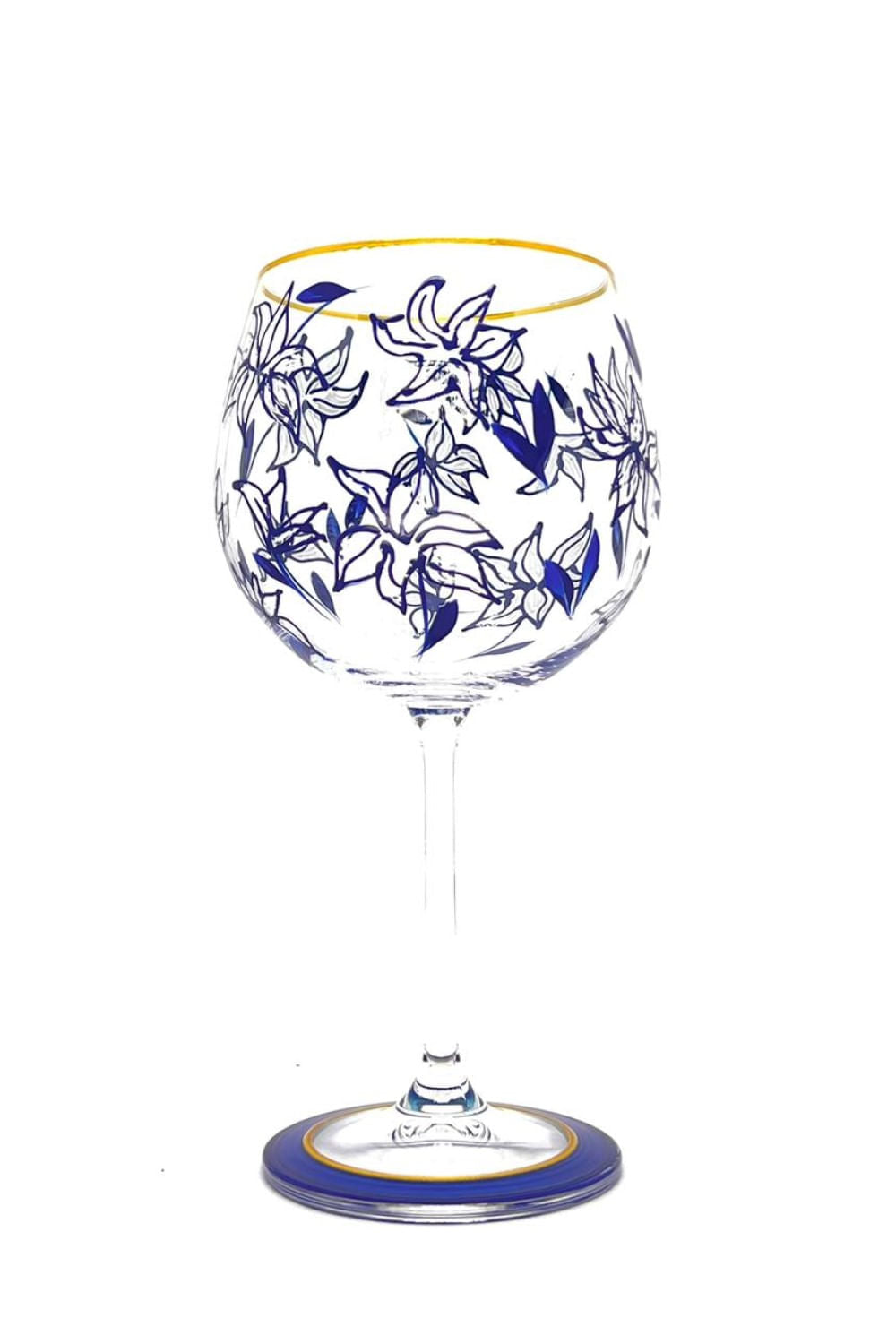 TAÇA MEDITERRÂNEO CRISTAL / AZUL