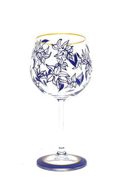 TAÇA MEDITERRÂNEO CRISTAL / AZUL