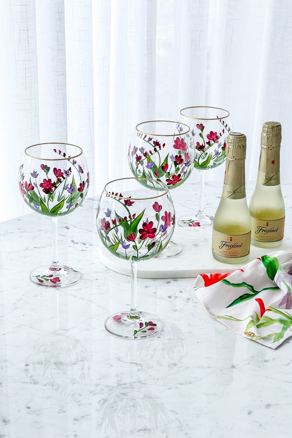 TAÇA ALTA FREESIA CRISTAL