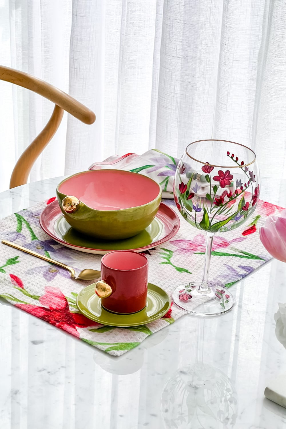 TAÇA ALTA FREESIA CRISTAL