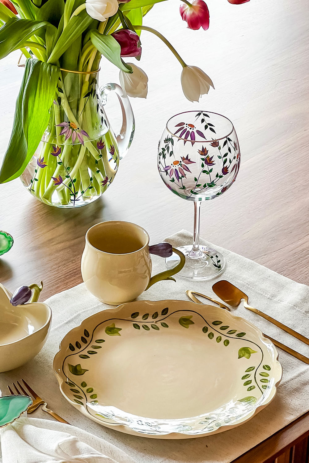 TAÇA ALTA TULIP GARDEN CRISTAL