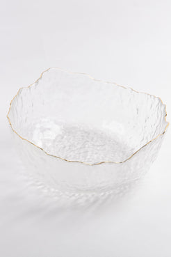BOWL MÉDIO BORDA DOURADA SOPRO CRISTAL