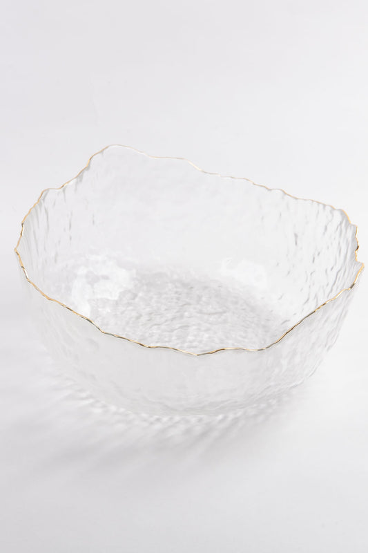 BOWL MÉDIO BORDA DOURADA SOPRO CRISTAL