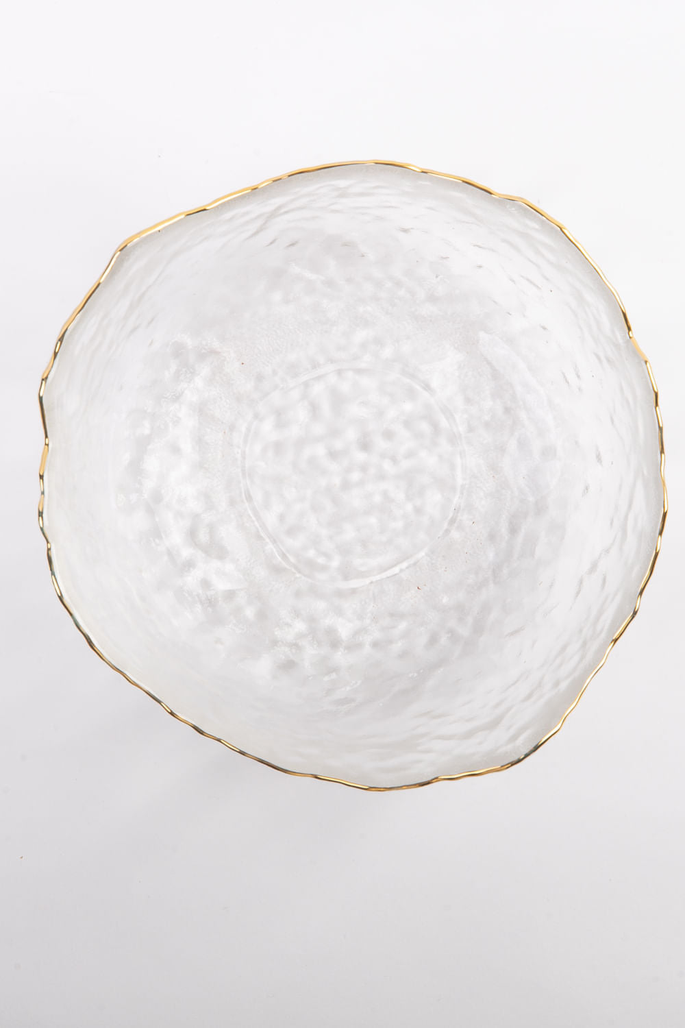 BOWL GRANDE BORDA DOURADA SOPRO CRISTAL