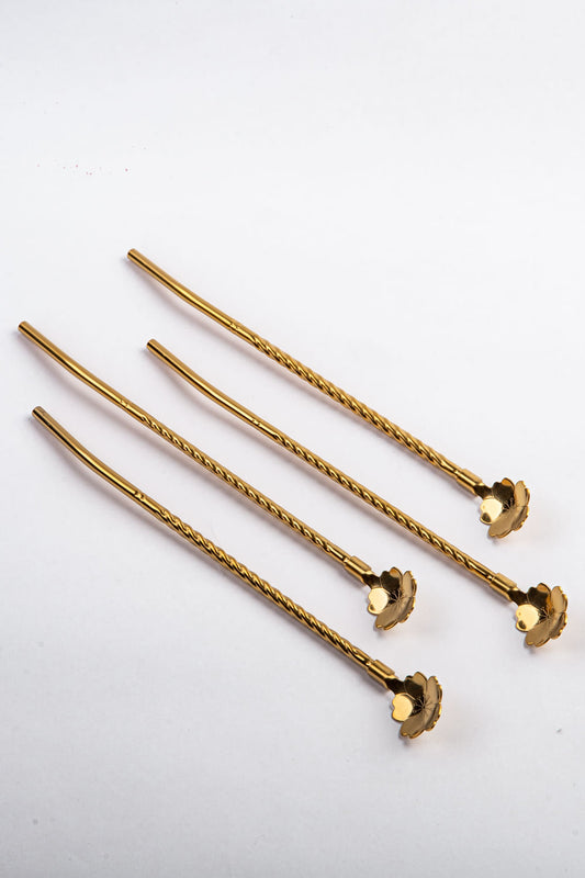 SET DE CANUDOS MEXEDORES PARA DRINKS DOURADO
