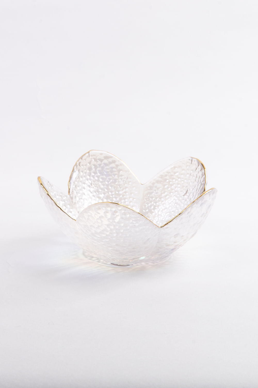 BOWL FLOR GRANDE BORDA DOURADA SOPRO FURTA COR