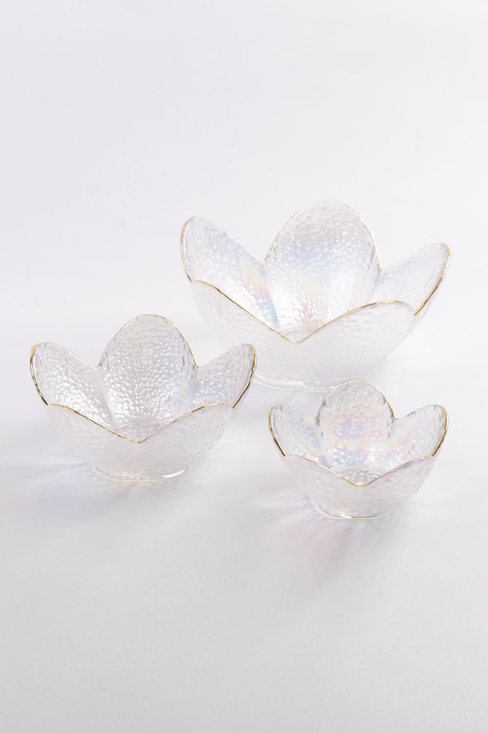 BOWL FLOR GRANDE BORDA DOURADA SOPRO FURTA COR