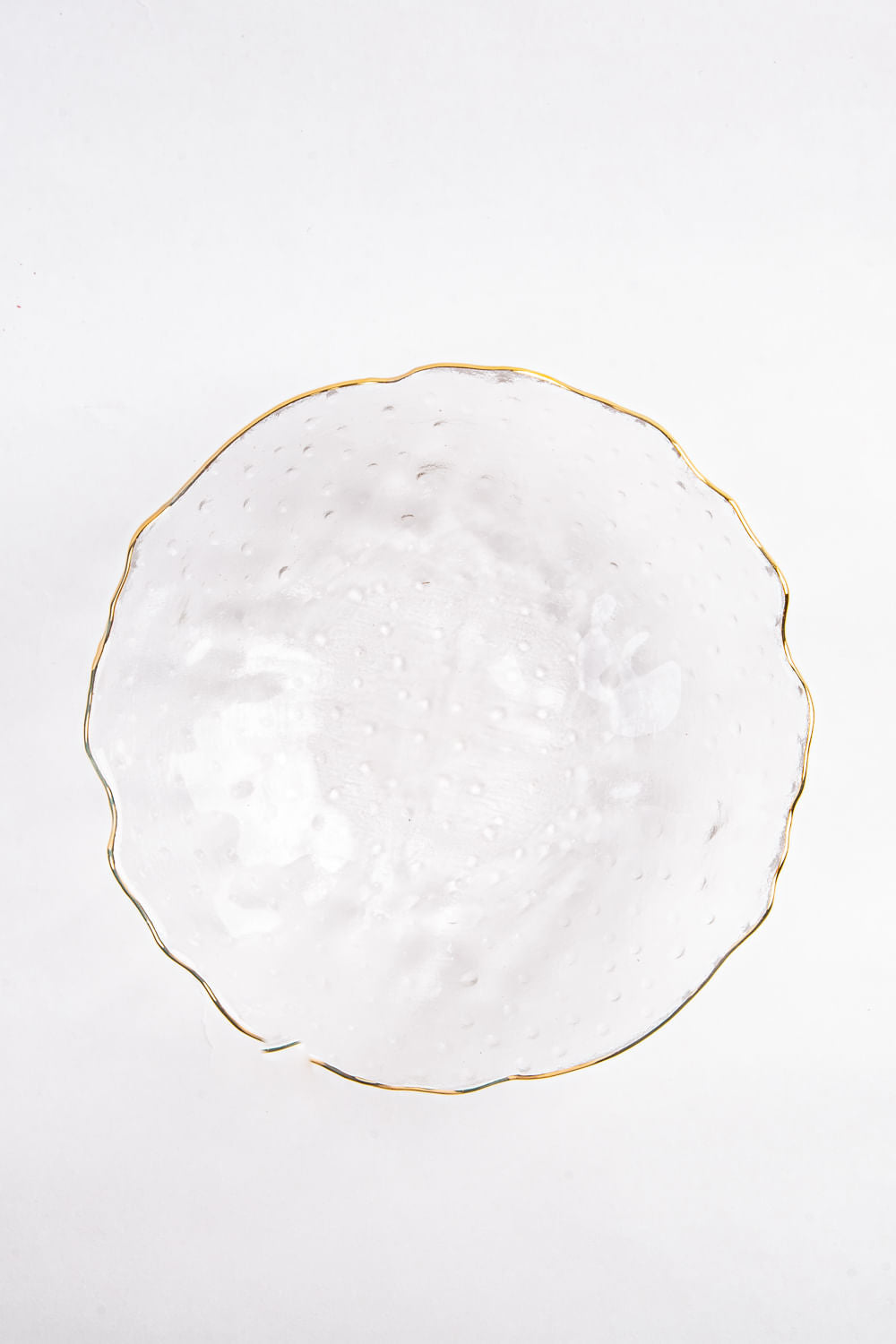 PRATO FUNDO BORDA DOURADA SOPRO CLEAR GOLD