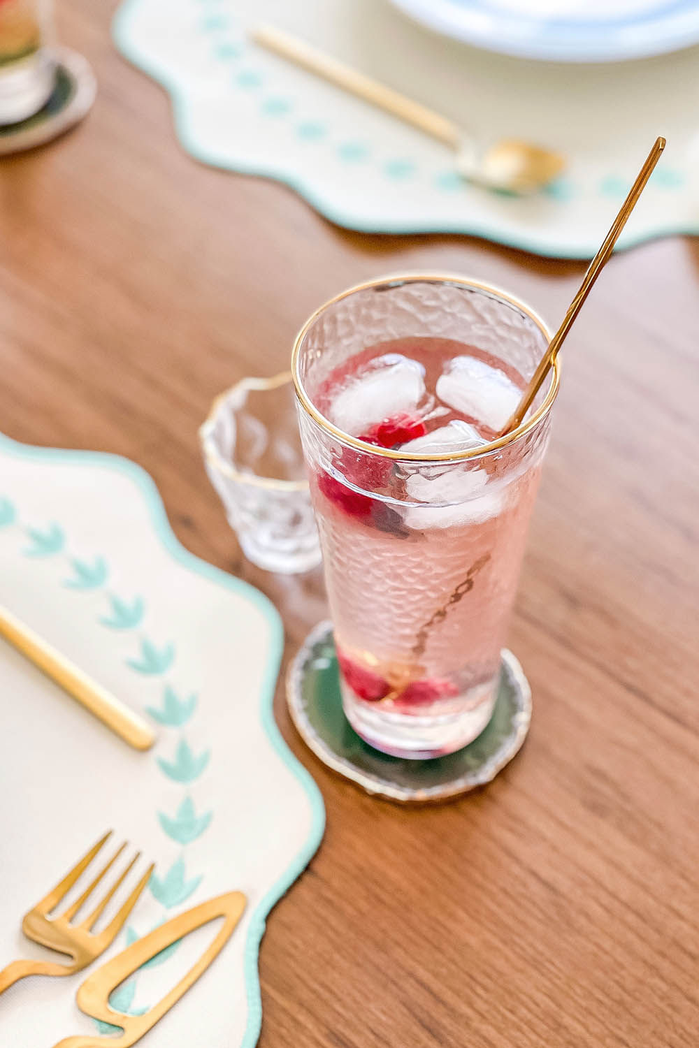 COPO LONGO BORDA DOURADA SOPRO CRISTAL