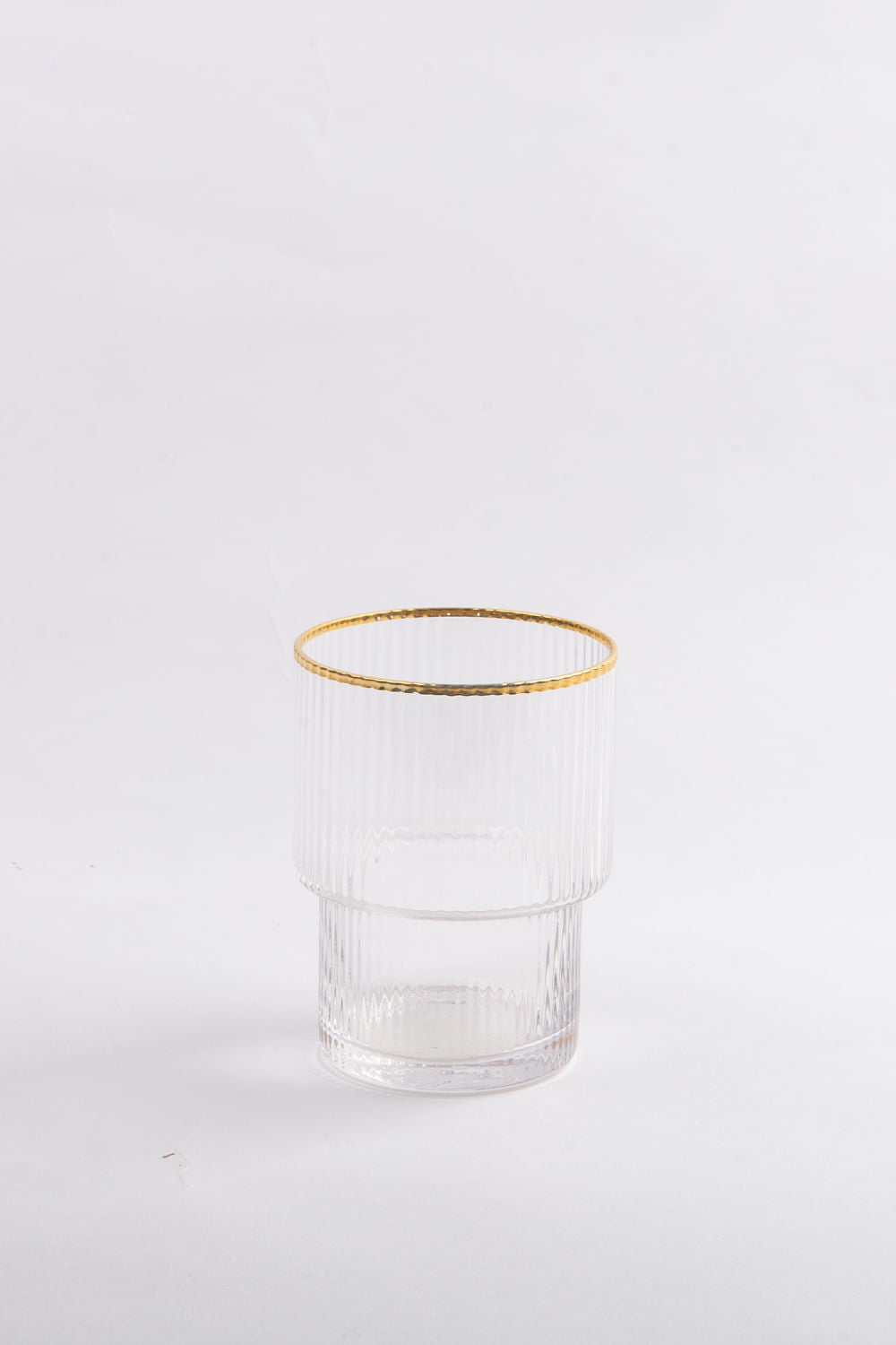COPO CANELADO BAIXO SOPRO CRISTAL
