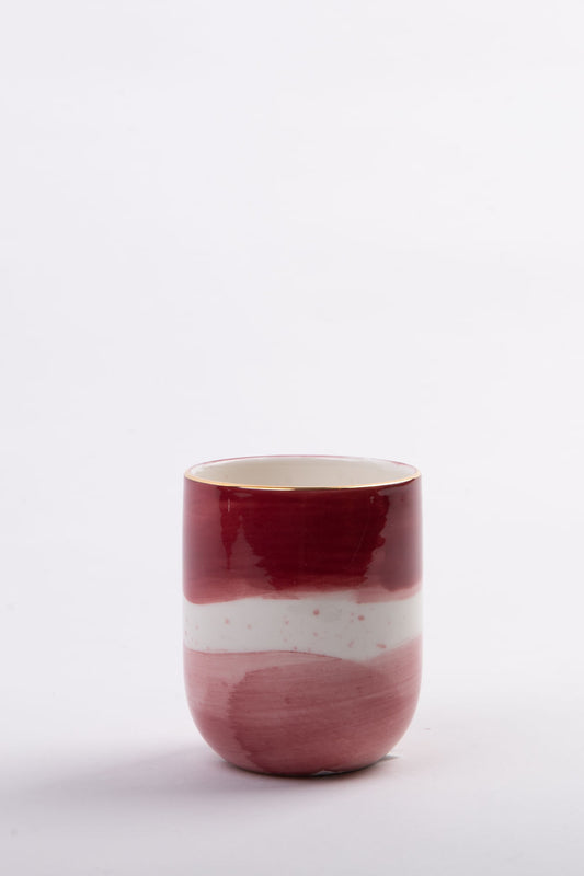 COPO PORCELANA AQUARELA MARSALA