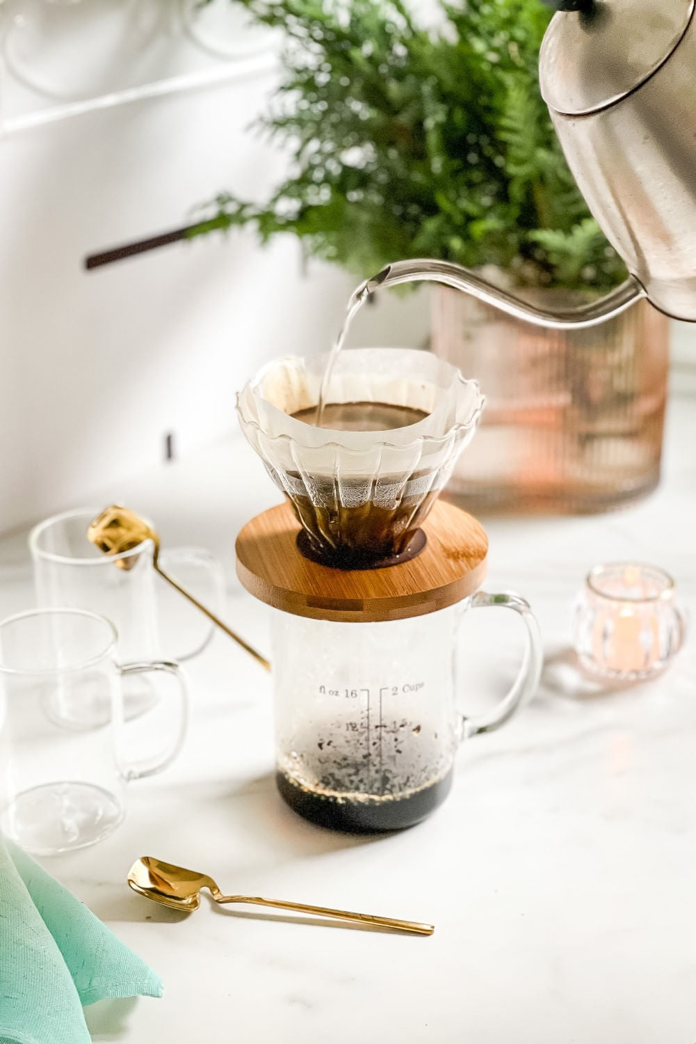 COADOR DE CAFÉ DE VIDRO SOPRO CRISTAL