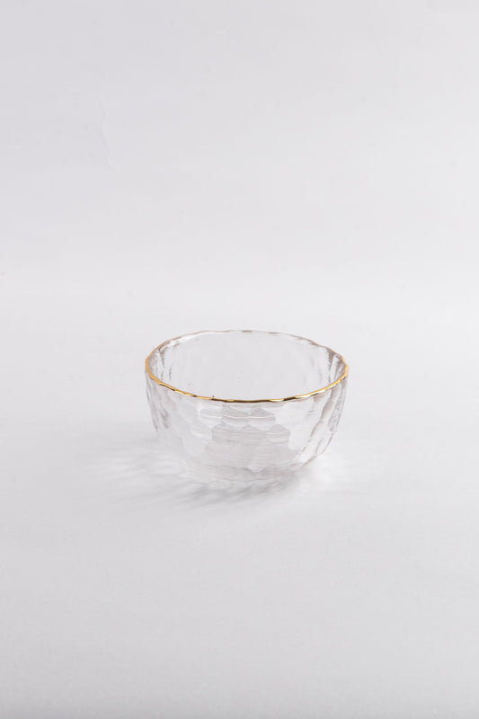 MINI BOWL BORDA DOURADA SOPRO CRISTAL