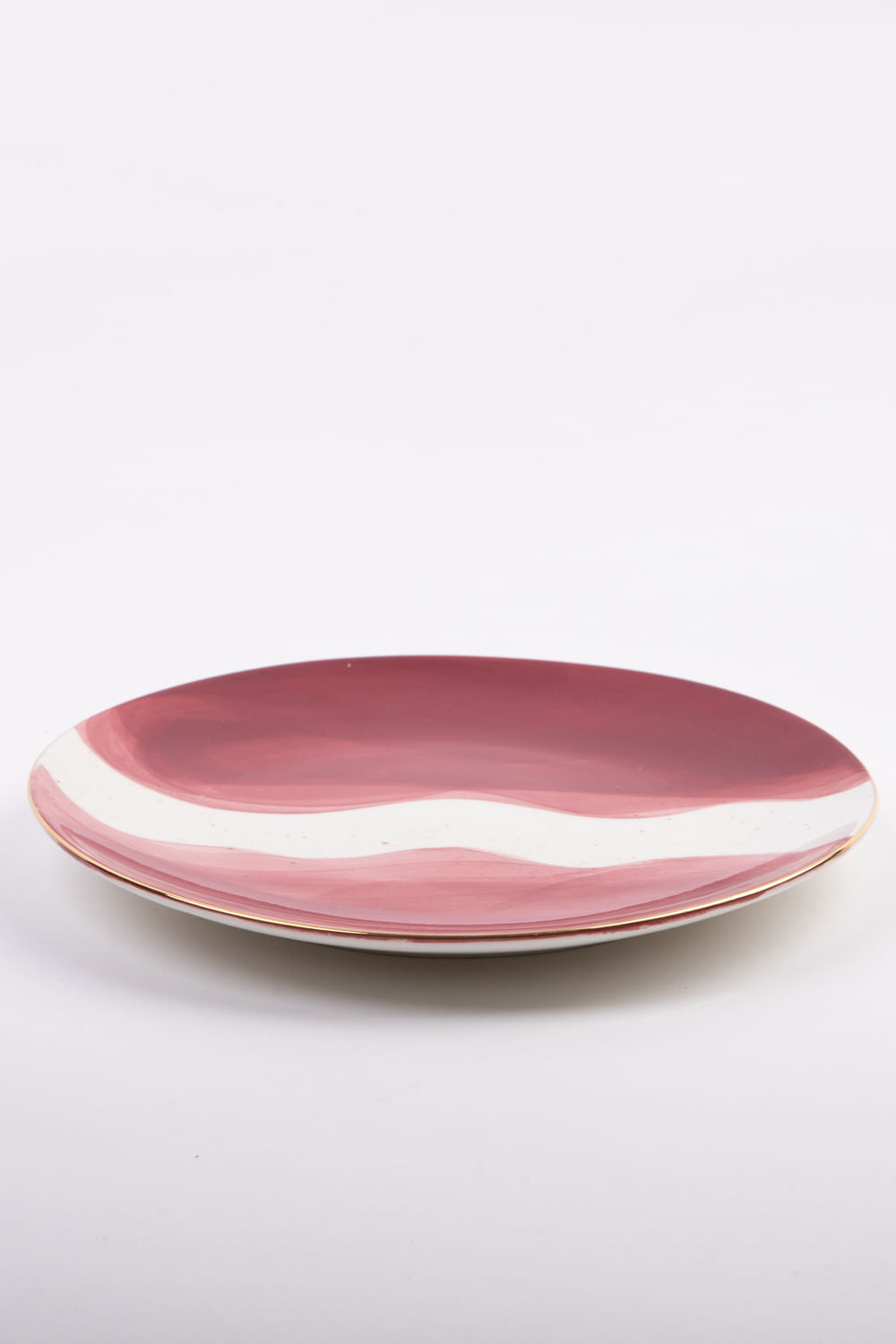 PRATO PORCELANA AQUARELA  MARSALA