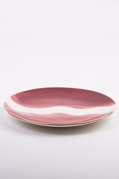 PRATO PORCELANA AQUARELA  MARSALA