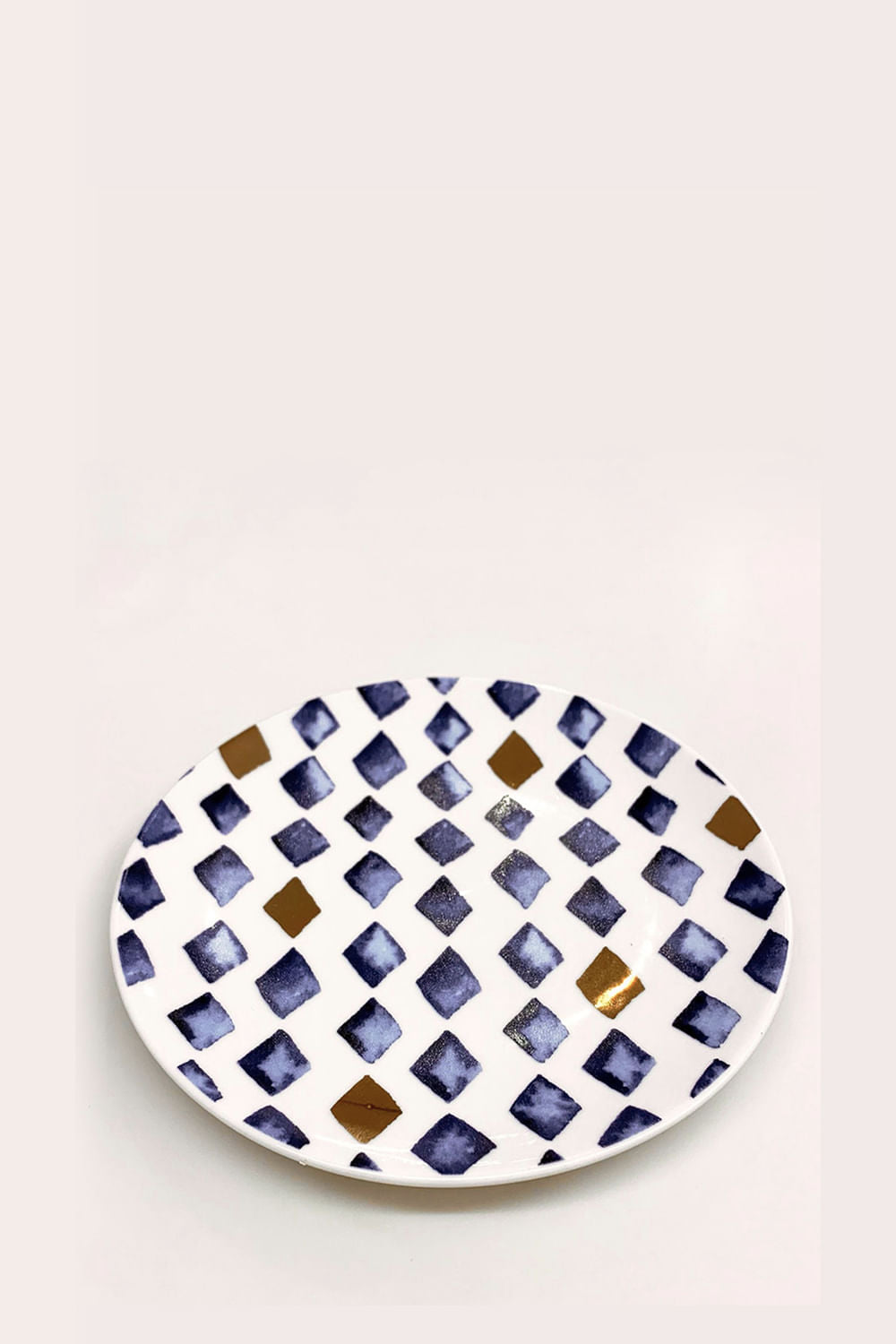 PRATO DE SOBREMESA LOSANGO MEDITERRÂNEO
 AZUL