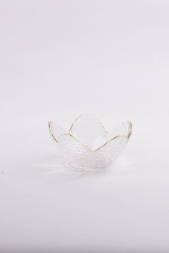 MINI BOWL FLOR BORDA DOURADA SOPRO CLEAR GOLD