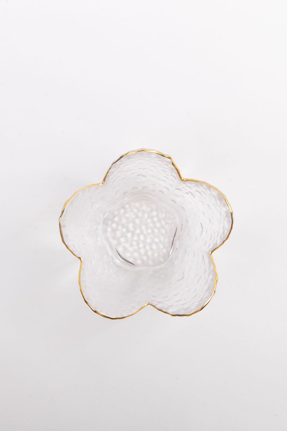 MINI BOWL FLOR BORDA DOURADA SOPRO CLEAR GOLD