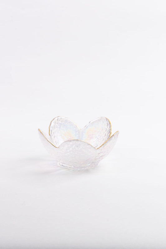 MINI BOWL FLOR BORDA DOURADA SOPRO FURTA COR