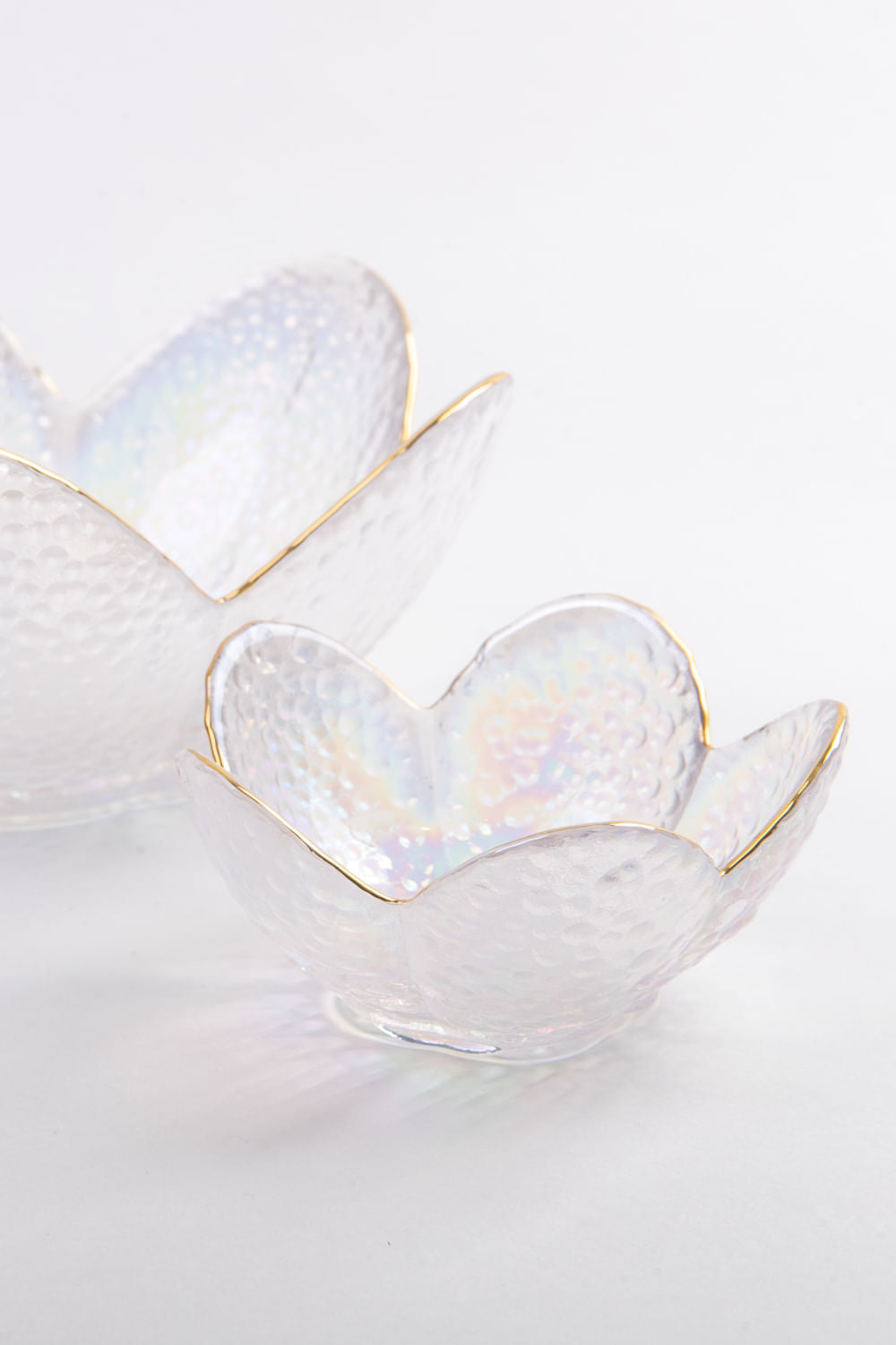 MINI BOWL FLOR BORDA DOURADA SOPRO FURTA COR
