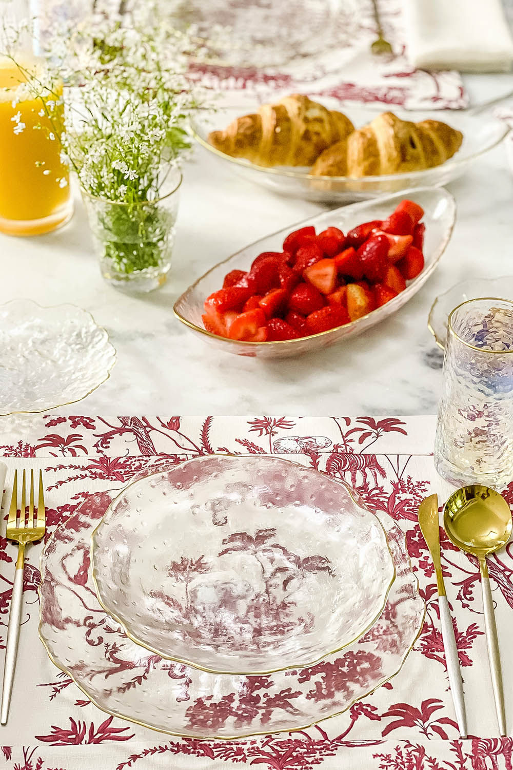 SOUSPLAT BORDA DOURADA SOPRO CLEAR GOLD