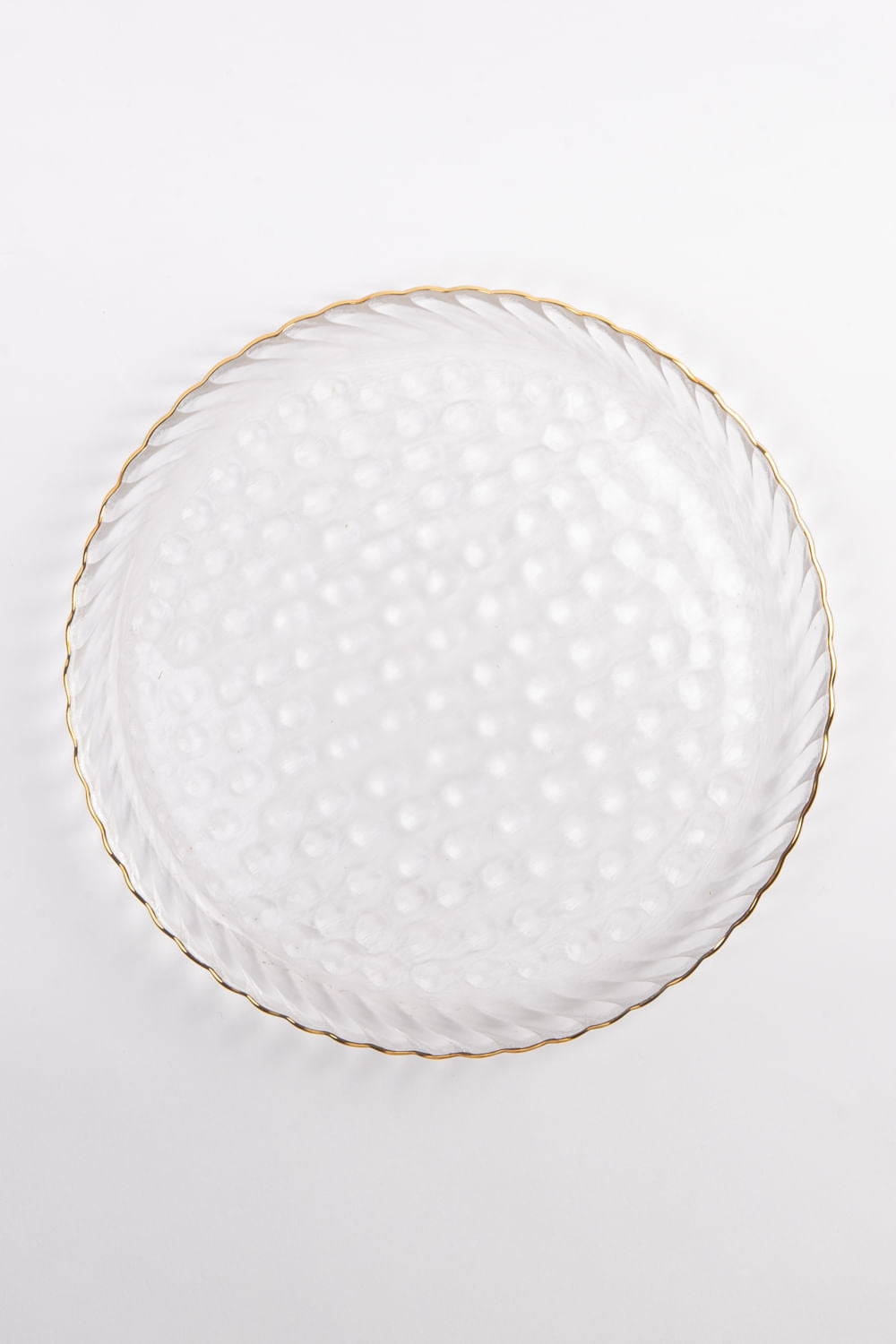 SOUSPLAT MÉDIO BORDA DOURADA SOPRO CLEAR GOLD