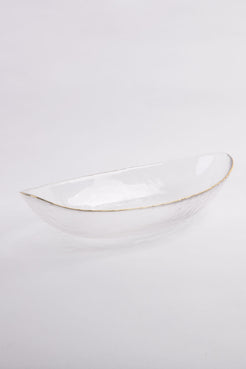 TRAVESSA BORDA DOURADA SOPRO CLEAR GOLD