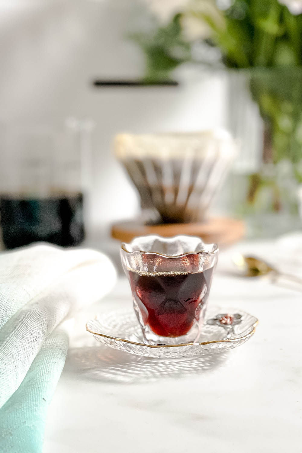 Xícara de café sopro cristal