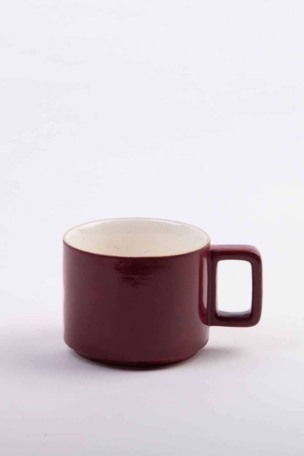 CANECA BAIXA PORCELANA AQUARELA MARSALA