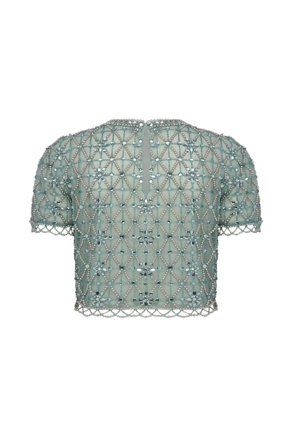 T-SHIRT SERENE EMBROIDERY AZUL ESVERDEADO