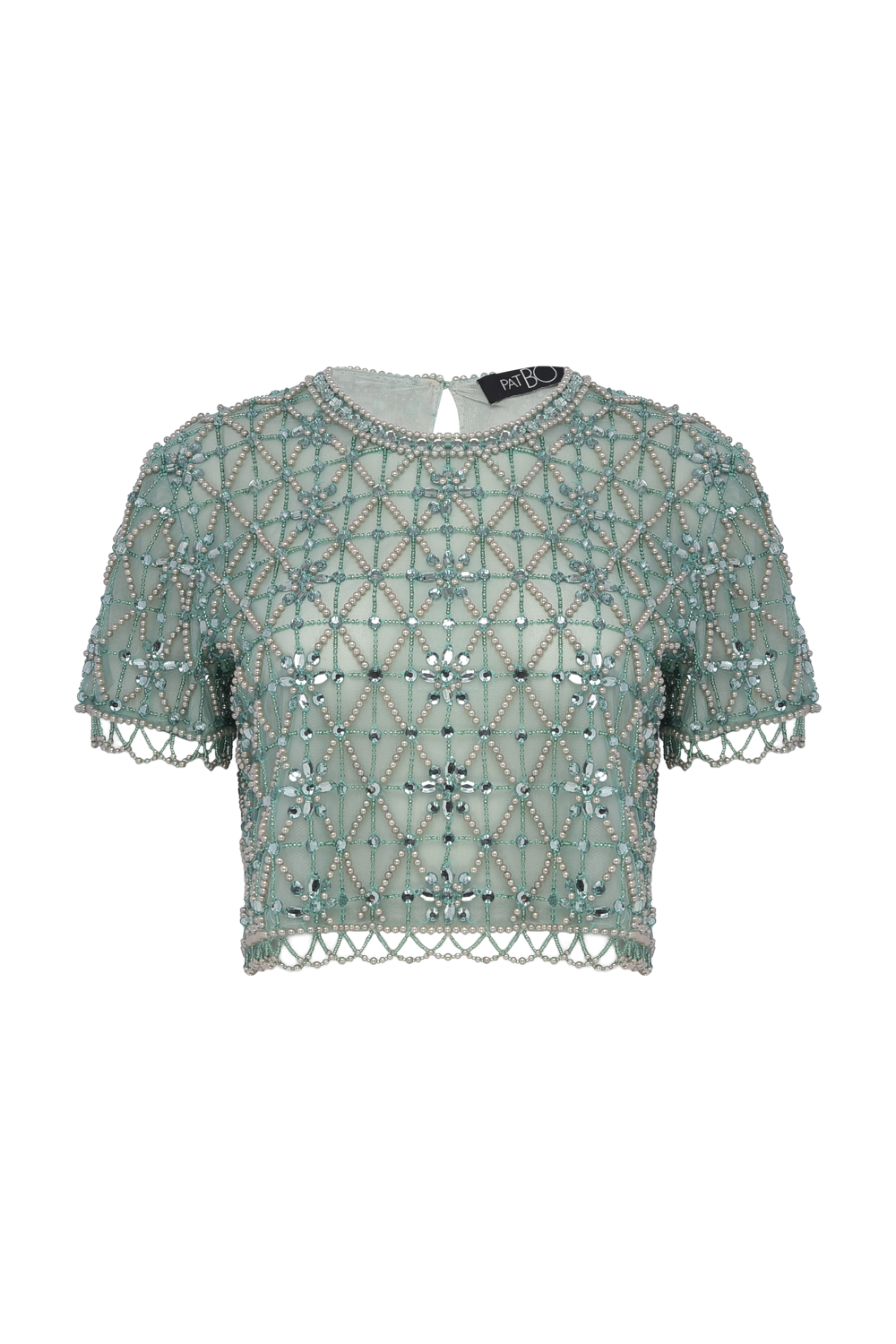 T-SHIRT SERENE EMBROIDERY AZUL ESVERDEADO