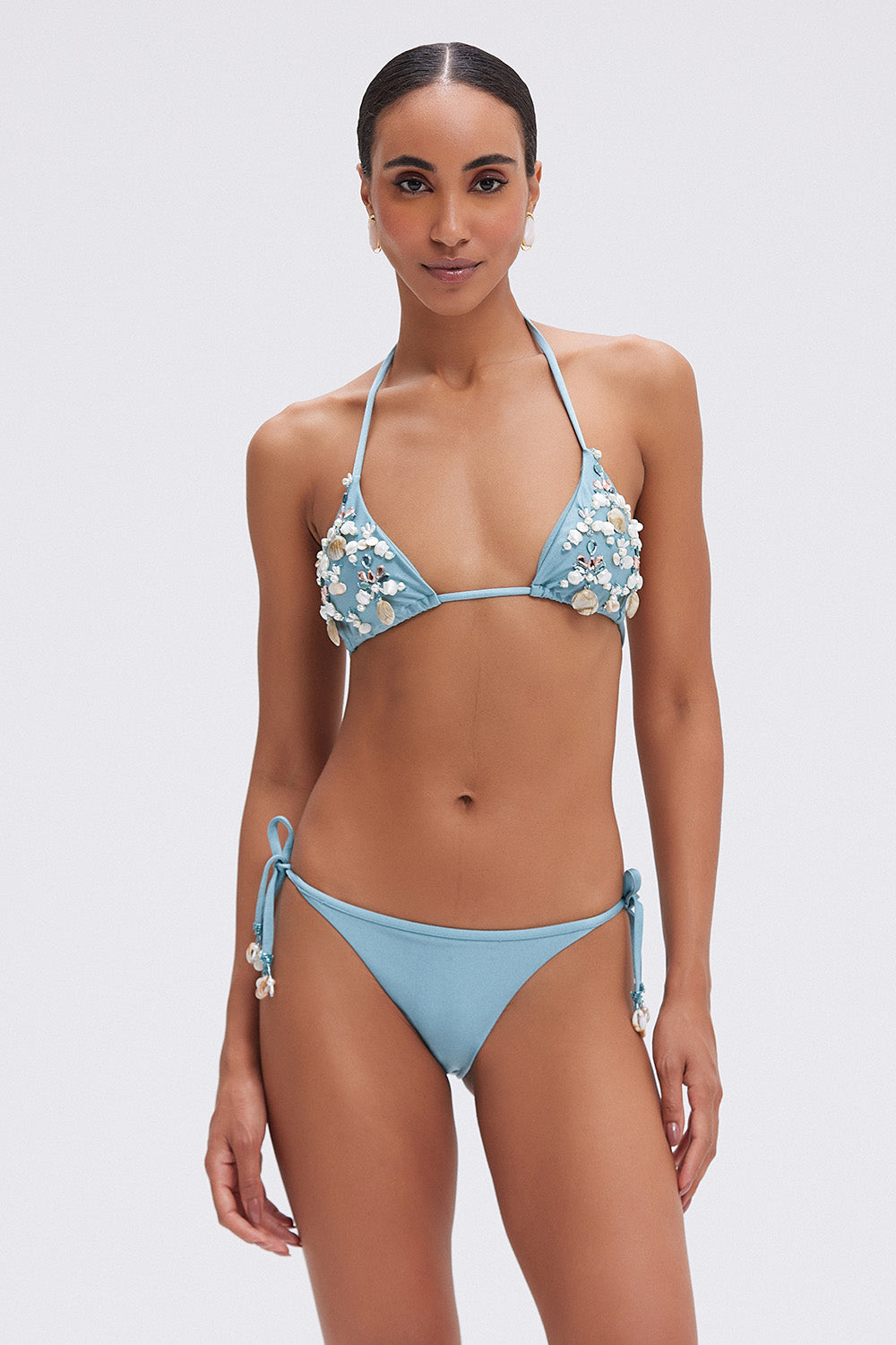 CALCINHA SEASHELL LYCRA  AZUL