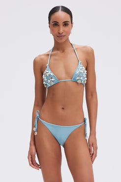 CALCINHA SEASHELL LYCRA  AZUL