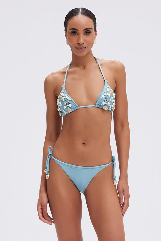 CALCINHA SEASHELL LYCRA  AZUL