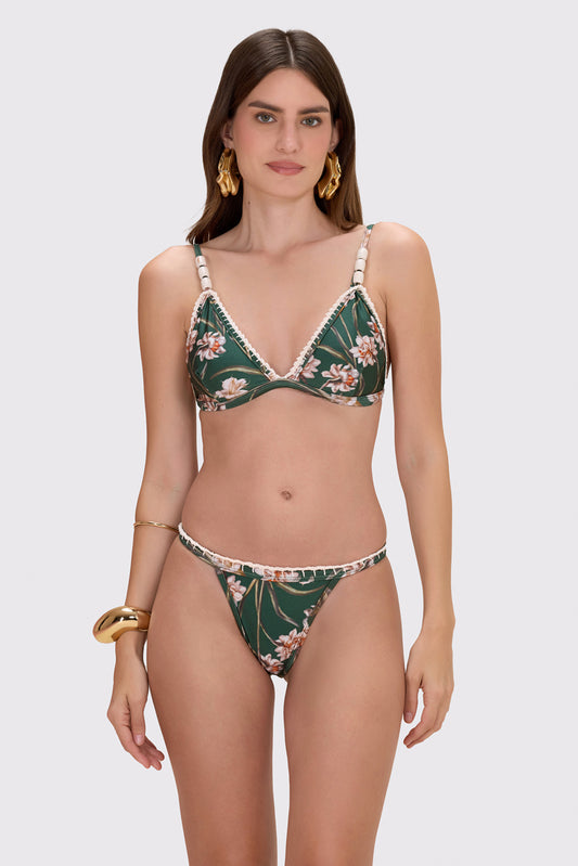 CALCINHA LYCRA NARCISSUS VERDE ESCURO