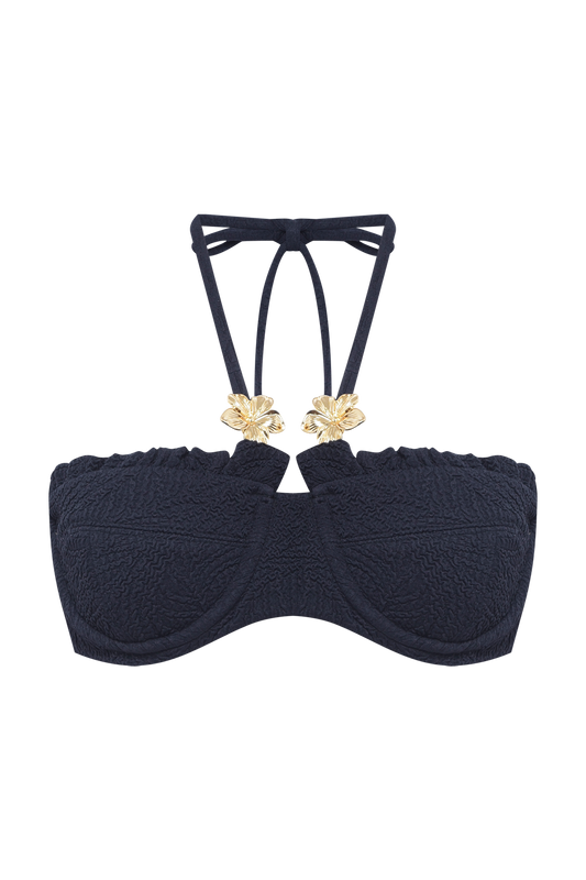 TOP DE BIQUINI BREEZE JACQUARD PRETO