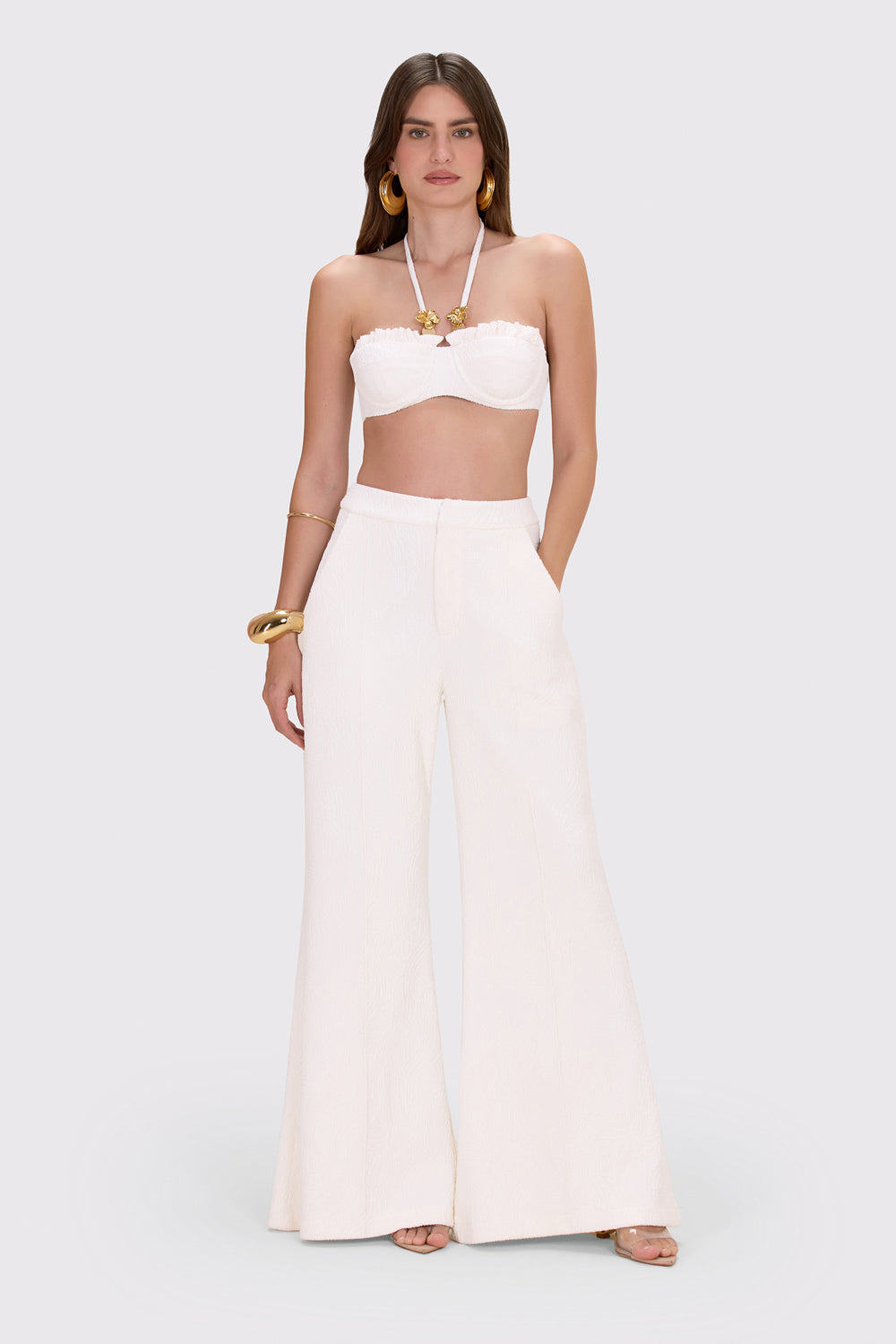 TOP DE BIQUINI BREEZE JACQUARD OFF WHITE