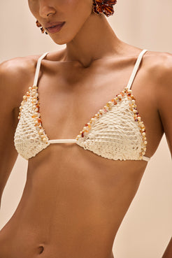 TOP DE BIQUINI TELA LYCRA BEGE