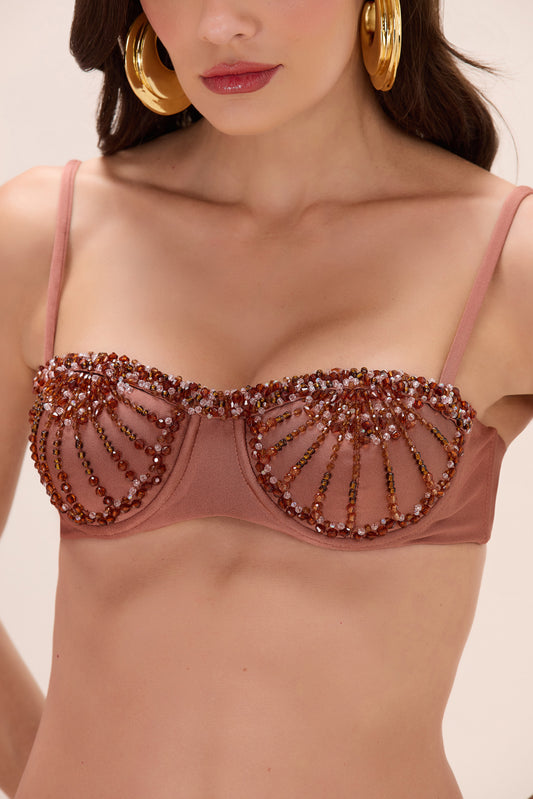 TOP DE BIQUINI GOLDEN DUNE LYCRA COBRE