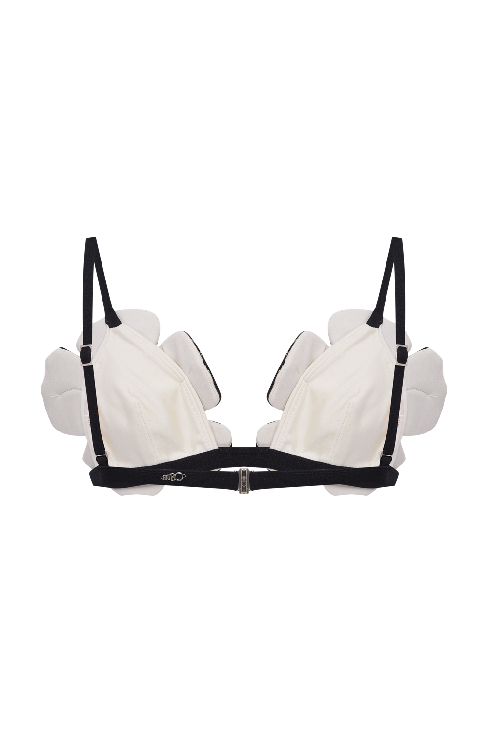 TOP DE BIQUINI MIDNIGHT BLOOM LYCRA
 OFF WHITE