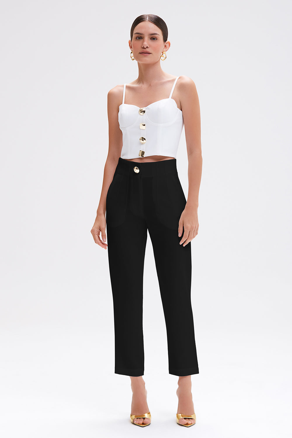 CALÇA CREPE GOLDENTIME PRETO
