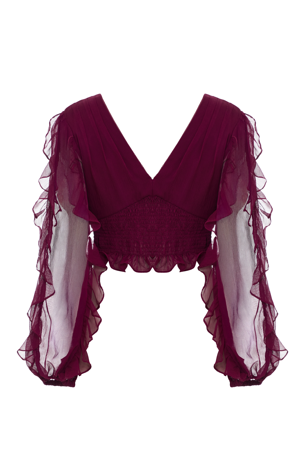 TOP CHIFFON WONDERLAND VERMELHO ESCURO
