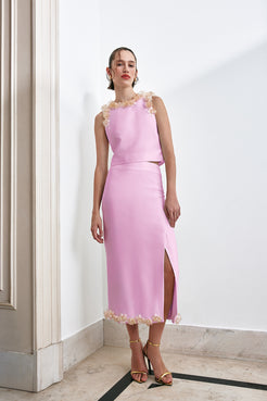 TOP CREPE PETALS ROSA