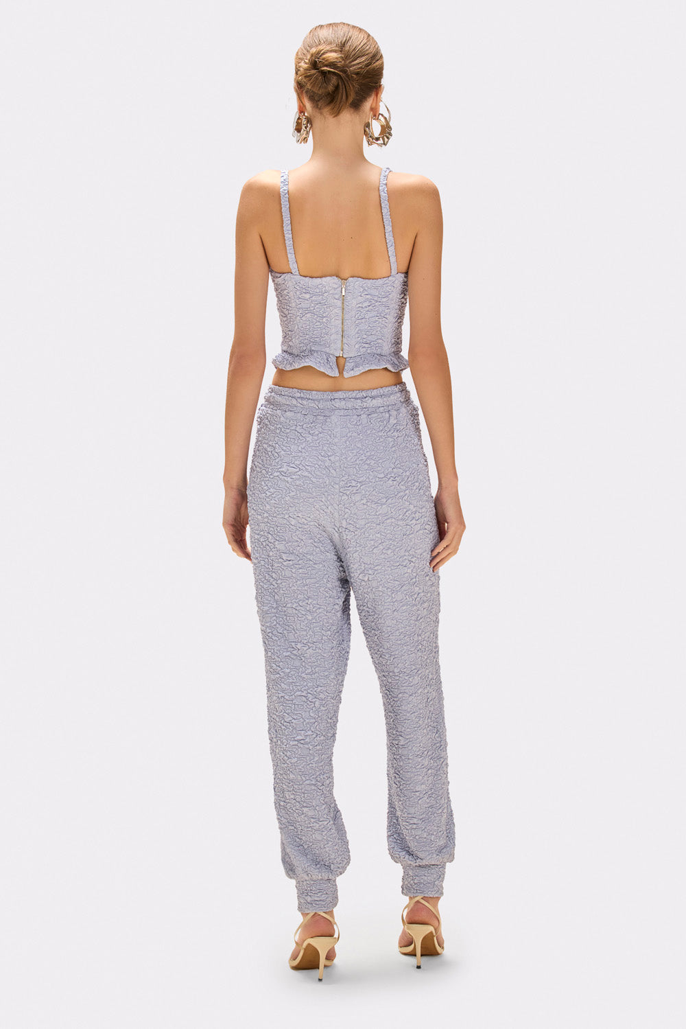 TOP PAPILON JACQUARD AZUL