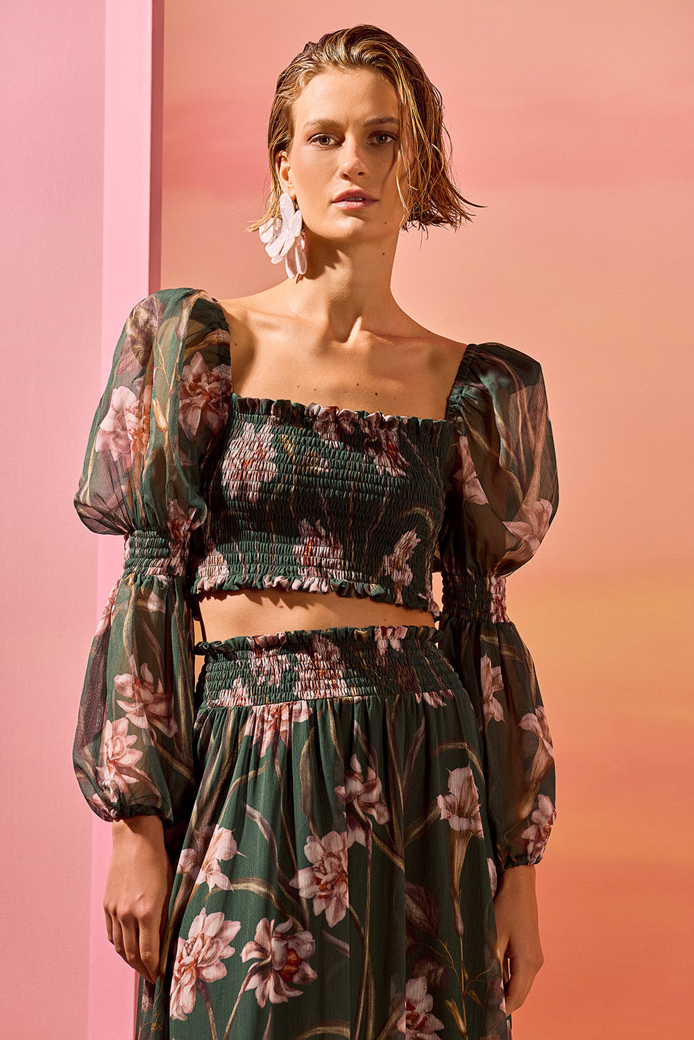 TOP NARCISSUS VERDE ESCURO