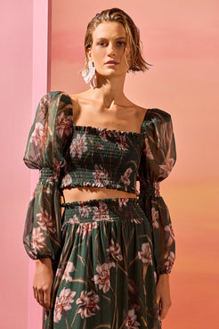 TOP NARCISSUS VERDE ESCURO