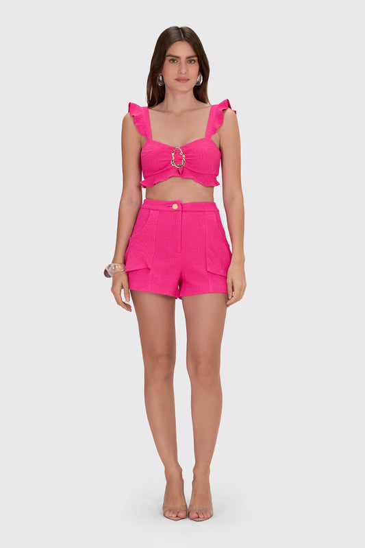 SHORT BREEZE JACQUARD ROSA