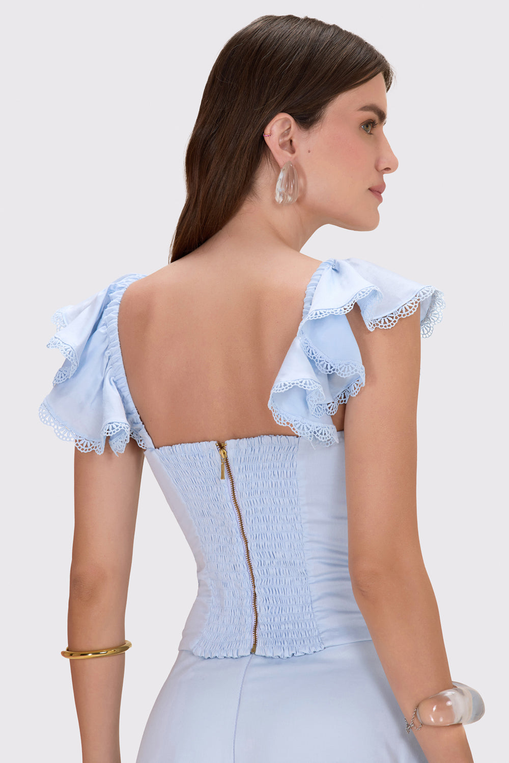 TOP TRICOLINE BRUMA AZUL CLARO
