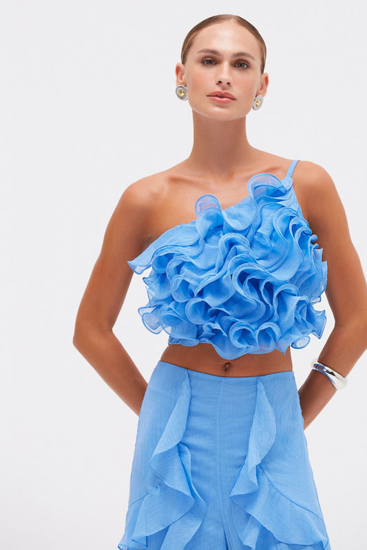 TOP CHIFFON WONDERLAND AZUL
